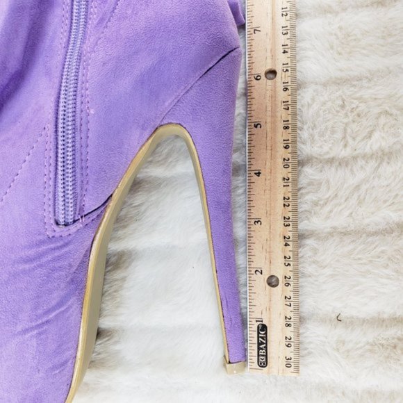 Top Show Lilac Purple Platform 6.5" High Heel Thigh Crotch Boots Size 5.5 - Picture 3 of 10